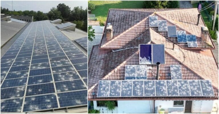 Pannelli fotovoltaici danneggiati dalla grandine